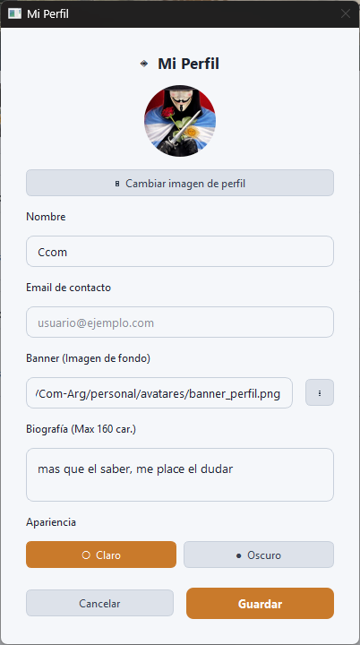 Gestión de Perfil Claro